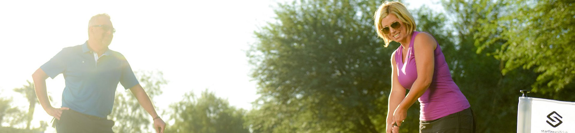 golfers on golf course